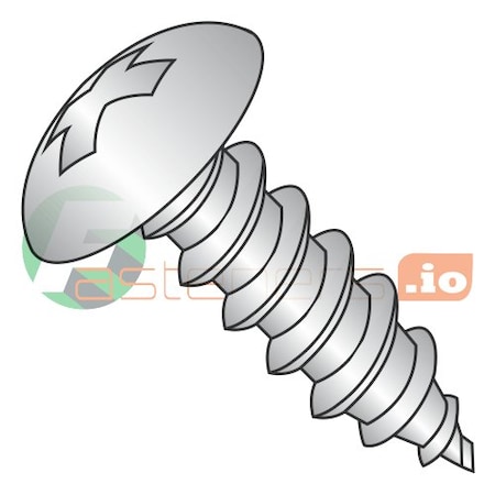 Newport Fasteners Sheet Metal Screw, #8 x 1/2 in, Plain 410 Stainless Steel Truss Head Phillips Drive, 5000 PK 873502